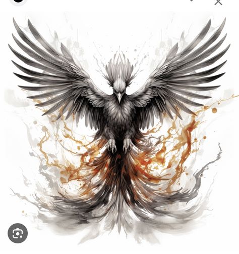 Flying Phoenix Tattoo, Most Beautiful Tattoos, Phoenix Birds, Phoenix Bird Tattoos, Flying Tattoo, Sleeve Stencil, Phoenix Tattoo Design, Bird Tattoos, Phoenix Art