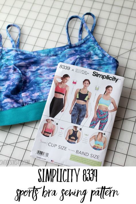 Check off a sewing goal and sew yourself a bra this year! Check out this Simplicity sewing pattern to see it modeled, read tips on bra sewing, and see what tools made it easier to get a perfect fit. Project shared in a sponsored post collaborating with @joann_stores, click through to see more details on the blog. #ad #sewing #crafts #handmadewithjoann Bra Sewing Pattern Free, Sports Bra Diy, Sports Bra Sewing Pattern, Handmade Bra, Sewing Pattern Free, Bra Sewing Pattern, Sew Your Own Clothes, Sports Bra Pattern, Bra Sewing