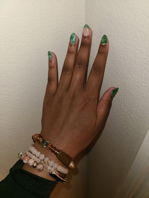 Short Nails Marble, Nail Inspo Dip Powder, Nail Inspo Dip, Short Marble Nails, Green Nails Short, Nails Marble, Shape Nails, Marble Nail, Green Nail Designs