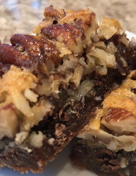 German Chocolate Pecan Pie Bars Decadent German Chocolate Pecan Pie Bites, German Chocolate Pecan Bars, Chocolate Chip Pecan Bars, German Chocolate Pecan Pie Bites, Chocolate Pecans Recipe, German Chocolate Pecan Pie Bars, German Chocolate Pecan Pie, German Chocolate Pie, German Chocolate Bars