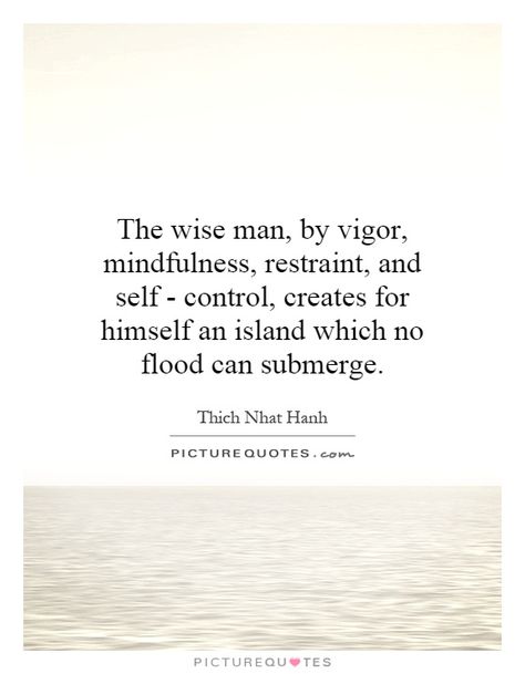 Restraint Quotes, Wise Man, Thich Nhat Hanh, Wise Men, Self Control, Self Quotes, Picture Quotes, Make Me Smile, Life Lessons