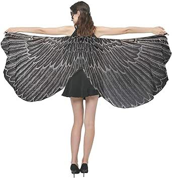 Bird Wings Costume, Philza Minecraft, Halloween Prom, Costumes For Work, Halloween Wings, Party Wings, Crow Costume, Shawl For Women, Bat Costume