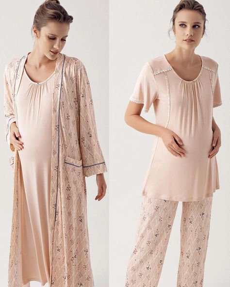 “Introducing our latest addition to our maternity collection: the 4-piece postpartum set! 🌙 Experience comfort and style with our patterned nightgown featuring discreet nursing functionality, perfect for those late-night feeds. Crafted with soft, breathable fabric, our set includes a matching robe, pajama bottoms, and top, designed to make your postpartum journey a breeze. Treat yourself or gift it to a new mom!” 🎁🤱👶✨ Patterned Breastfeeding Detailed 4 Pieces Maternity & Nursing Set Beige - ... Matching Robes, Maternity Nursing, Pajama Bottoms, New Mom, Postpartum, Late Night, New Moms, Night Gown, Nursing