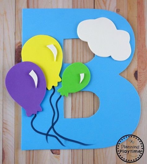 B Is For Craft, Letter B Craft, B Craft, Letter B Activities, Kids Educational Crafts, Preschool Letter Crafts, Summer Preschool Crafts, Alphabet Crafts Preschool, Abc Crafts