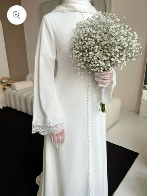 Modest Nikkah Dress, Modest Bridal Dresses, Expensive Presents, Wedding Abaya, Muslim Wedding Gown, Hijabi Wedding, Nikah Outfit, Muslimah Wedding Dress, Nikah Dress