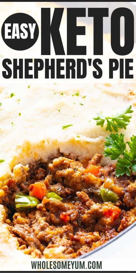 Keto Shepherd’s Pie Recipe (Cauliflower Shepherd’s Pie) - This low carb keto shepherd's pie recipe (a.k.a. keto cottage pie) is pure comfort food bliss! Healthy cauliflower shepherd's pie features flavorful meat sauce, veggies, and a healthier topping. #wholesomeyum Low Carb Shepherds Pie, Shepherds Pie Recipe Healthy, Keto Shepherd's Pie, Recipe Cauliflower, Shepherd's Pie Recipe, Shepherds Pie Recipe, Boiled Egg Diet Plan, Boiled Egg Diet, Best Low Carb Recipes