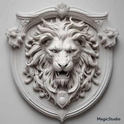 Lion Sculpture Tattoo, Angel Sculpture Art, Roman Statues, Wood Carving Art Sculpture, Styrofoam Art, 3d Design Art, Realistic Tattoo Sleeve, Lion Statue, Egypt Tattoo