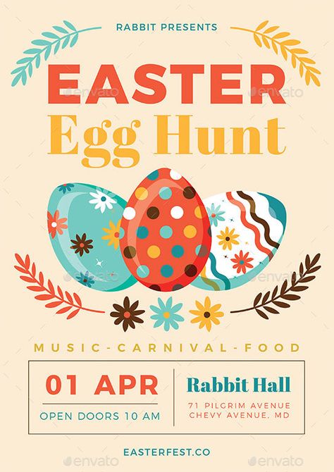 Easter Egg Hunt Flyer Easter Egg Hunt Poster, Easter Fundraiser, Easter Advertising, Easter Egg Hunt Flyer, Hunter Illustration, Adult Easter Egg Hunt, Easter Poster Design, Easter Flyers, Spring Template