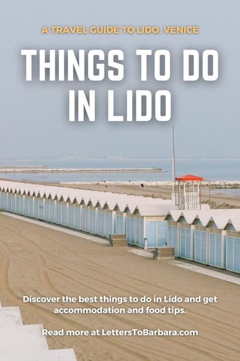 Discover the best things to do in Lido, Venice, and get accommodation and food tips. #Lido #Venice #Italy #Venezia #Travel #TravelBlog Lido Beach Venice Italy, Lido Venice Italy, Venice Christmas, Lido Italy, Venice Things To Do, Venice Italy Beaches, Sister Trip, Venice Map, Small Cities