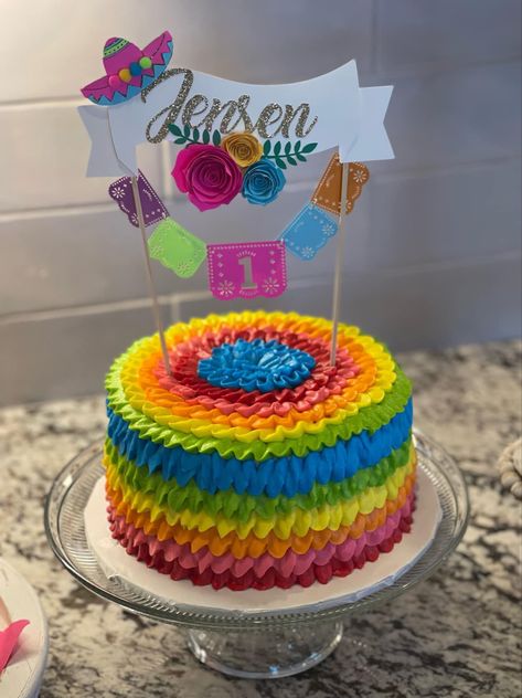 Threesta Birthday Party Cake, Three Esta Cake Ideas, Pastel Taco Party, Three Esta Birthday Party Cake, Fiesta Cake Ideas, Taco Cakes Birthday, Fiesta Gender Reveal Party, Pinata Cake, Mexican Candy