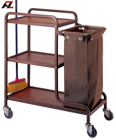 Hotel Housekeeping Cleaning Trolley-Housemaid Trolley Cleaning Cart Ideas, Storage Guest Room, Hotel Trolley, Housekeeping Cart, Cleaning Trolley, Apartments Ideas, Cleaning Cart, Hotel Housekeeping, Cleaning Maid