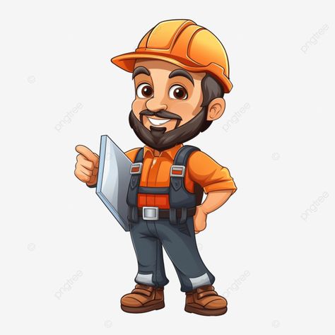 industrial construction worker engineer cartoon style illustration Engineer Clipart, Construction Clipart, Engineer Cartoon, Industry Illustration, Industrial Construction, Cartoon Clip, Ad Illustration, Cartoon Clipart, Illustration Cartoon