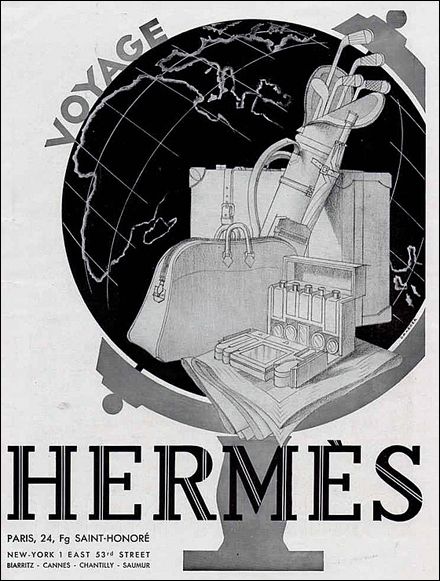 Hermes Art Deco Travel Luggage Poster Hermes Art, Etiquette Vintage, Retro Advertising, Art Deco Posters, Vintage Hermes, Art Deco Era, Fashion Poster, Room Posters, Vintage Travel