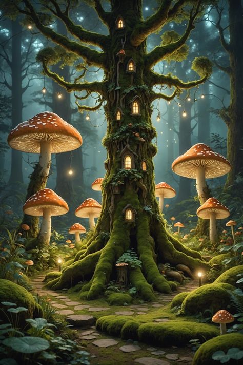 20 Stunning Witchy Garden Design Ideas – ToolzView Mantar Wallpaper, Hongos Art, Hongos Aesthetic, Mushroom Fantasy Art, Mushroom Landscape, Witchy Garden, Mushroom Wallpaper, Mushroom Pictures, Mushroom Drawing