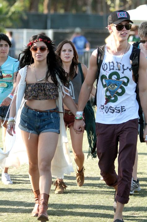 Vanessa Hudgens’ Coachella Outfits: Her Style Statements [PHOTOS] – Footwear News Vanessa Hudgens Coachella Outfits, Coachella Fashion Vanessa Hudgens, Boots With Shorts Outfit, Coachella Outfit Vanessa Hudgens, With Shorts Outfit, Vanessa Hudgens Coachella, Boots With Shorts, Vanessa Hudgens Outfits, Shorts Outfit Ideas