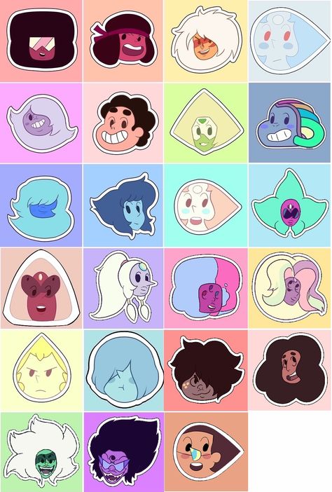 Caras Pegatinas Steven Universe/**/ Steven Universe All Characters, Steven Universe Drawings Easy, Steven Universe Wallpapers, Steven Universe Stickers, Steven Universe Fusion, Lapis And Peridot, Steven Universe Wallpaper, Steven Universe Movie, Steven Universe Anime