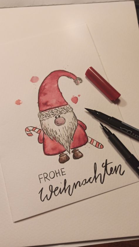 Cute Christmas Card Ideas, Aquarell Painting, Flower Company, Sketch Notes, Diy Christmas Cards, Winter Wonder, Gouache Painting, Diy Cards, Art Quotes