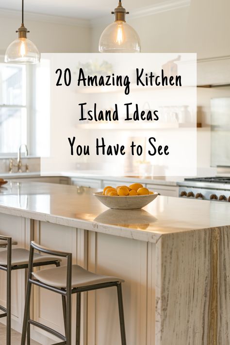 Upgrade your kitchen with these creative kitchen island ideas! From bold colors to smart storage solutions, find inspiration for your dream space. Corner Kitchen Island Ideas Layout, Kitchen Island Outside Of Kitchen, Long Narrow Kitchen Island Ideas, Squared Off Kitchen Island, Kitchen Island Breakfast Table, Quartz Island With Butcher Block, French Pastry Table Island, Back Side Of Island Ideas, Island Pantry Design