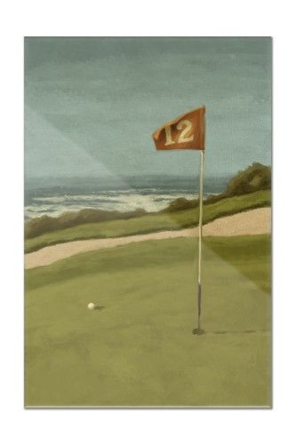 Green Oil Painting, Golf Artwork, Golf Painting, Golf Room, Golf Green, Golf Prints, Wood Postcard, Golf Art, Golf Theme