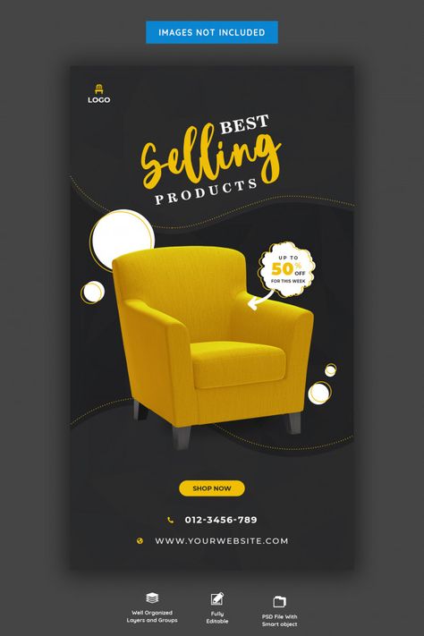 Story Product Design, Furniture Sale Poster, Sale Instagram Story, Story Banner, Furniture Graphic, Education Banner, Photoshop Tutorial Typography, Social Media Post Design, Graphic Design Business