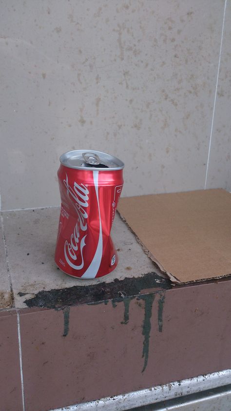 crushed coke can. Crushed Can Photography, Coke Can Painting, Crushed Coke Can, Crushed Soda Can, Crushed Can, Coke Can, Hyper Realism, Coca Cola Can, Pencil Sketching