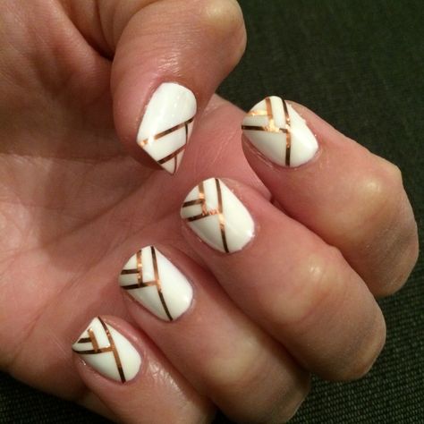 Striping tape nail design Foil Tape Nail Art, Tape Nail Art Designs, Nail Striping Tape Designs, Nail Tape Ideas, Nail Tape Designs, Striping Tape Nail Art, Tape Nail Designs, Beautiful Fingers, Nail Striping Tape