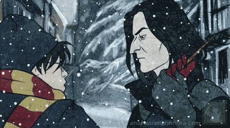 HPS - Severus Snape x Harry Potter - Snarry Severus Snape Kiss, Snape Y Lily, Severus Snape Always, Severus Snape Art, Meme Harry Potter, Snape Fan Art, Snape And Lily, Severus Snape Fanart, Harry Potter Severus