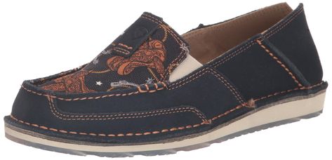 PRICES MAY VARY. Lightweight EVA midsole absorbs shock Clear Duratread sole with unique graphic Stitch-out construction Side stretch elastic panels Ariat is including you in its dedication to environmental stewardship. By purchasing this product, you are supporting the responsible production of leather at Leather Working Group-certified tanneries. Ariat Cruisers, Environmental Stewardship, Cruiser Boat, Boat Shoe, Kids Luggage, Fashion Toys, Luxury Store, Blue Suede, Pharmacy Gifts