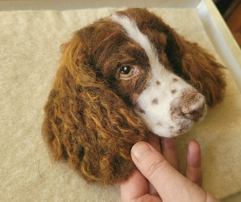 Dog Needle Felting, Needle Felt Dog, Needle Felting Diy Tutorials, Wet Curls, Wool Colours, Felting Animals, Needle Felting Tutorial, Needle Felting Diy, Wool Felt Projects