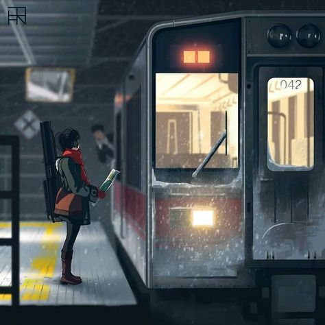 Anime Backgrounds, Crayon Art Melted, Melting Crayons, Dreamy Art, Anime Scenery, Community Art, Train Station, Animation Art, Art World