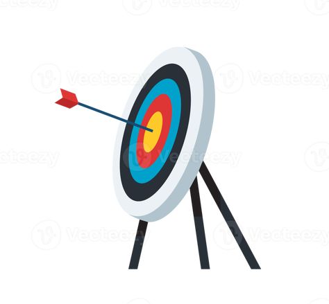 Archery target. Goal achieve concept Archery Drawing, Archery Target, Time Pass, Archery, Free Png, Royalty, Royalty Free, Target, Illustrations