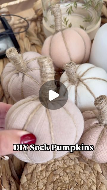 Lauren Gilbey on Instagram: "DIY SOCK PUMPKINS 🎃 
. 
.
How bloody cute?! ☺️ I loved making these sock pumpkins… all you need is socks, string and superglue and they literally take a couple of minutes to make!! 🙌🏽 I obviously went for neutrals but imagine these in all the colours that match your interiors!! Your own personalised pumpkins 🙌🏽
.
.
_____________________________________
#artsandcraftshome #diyhomedecor #diydecor #autumndecor #pumpkincrafts #sockcraft #makeyourown #craftideas #diypumpkins" Diy Sock Pumpkins, Sock Pumpkins Diy, Sock Pumpkins Diy No Sew, Pumpkin Socks Diy, Sock Pumpkins, Pumpkin Socks, Sock Crafts, Diy Socks, Instagram Diy