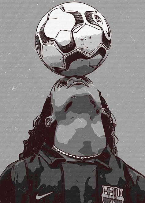 Ronaldinho Wallpapers, Soccer Artwork, Football Moments, Football Artwork, Image Dbz, Soccer Wall Art, Inspo Art, Soccer Art, Football Photography