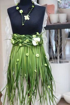 Vegetable Dress, Leaf Dress, Flower Costume, Recycled Dress, Cruise Dress, Nature Dress, Fairy Clothes, Garden Dress, Weird Fashion