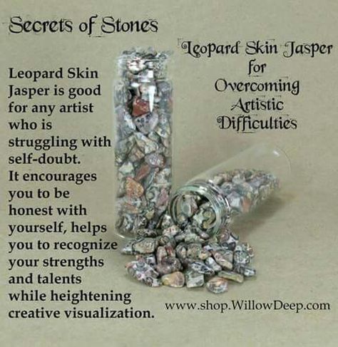 Crystal Magick, Jasper Meaning, Leopard Skin Jasper, Creative Visualization, Crystal Power, Leopard Skin, Crystals Healing, Gemstone Meanings, Crystal Therapy