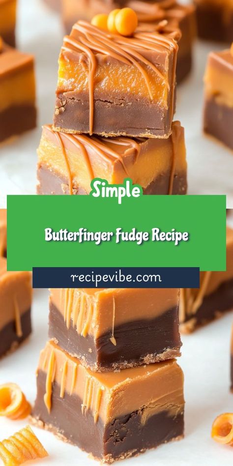 Want to elevate your candy game with a delicious twist? This Butterfinger Fudge Recipe will take your dessert experience to the next level! It’s a perfect addition to your candy collection. Be sure to save this recipe for when you're ready to treat yourself with Candy Drinks! Butterfinger Candy Corn, Butterfinger Fudge Candy Corn, Butterfinger Fudge Recipe, Candy Corn Fudge Recipe, Butterfinger Fudge, Peanut Butter White Chocolate, Butterfinger Candy, Bake Sale Recipes, Candy Games