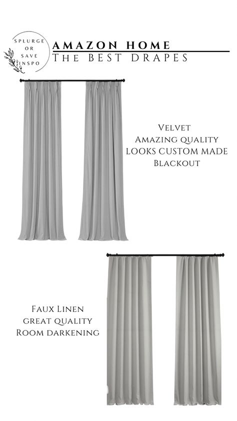 Amazon.com: HPD Half Price Drapes … curated on LTK Layering Drapes, Evergreen Fog Curtains, Best Amazon Drapes, Amazon Drapes, Restoration Hardware Drapes, Amazon Linen Drapes, Amazon Pinch Pleat Drapes, Neutral Curtains Target, Pottery Barn Blackout Curtains