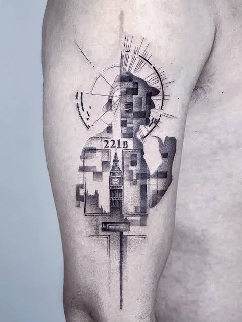 Sherlock Tattoos, Sherlock Holmes Tattoo Ideas, Sherlock Holmes Tattoo, Sherlock Tattoo, Shinee Sherlock, Sherlock Holmes Wallpaper, Sherlock Holmes Robert Downey Jr, Elementary Sherlock, Tattoos Creative