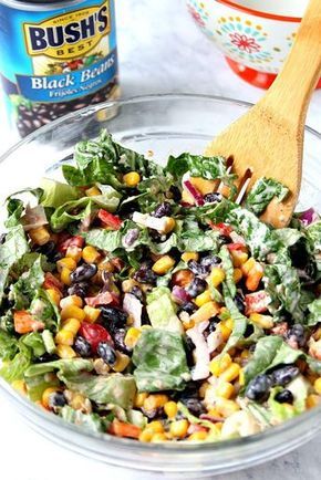 Black Bean Taco Salad Recipe, Black Bean Taco Salad, Bean Taco Salad, Taco Salad Recipe, Black Bean Tacos, Taco Salad Recipes, Bean Tacos, Buffalo Cauliflower, Salad Pasta