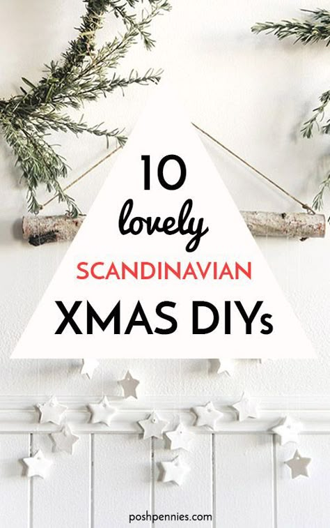 I can't get over how STUNNING and EASY these Scandi-inspired Christmas DIYs are! Every single one is doable in just a short afternoon. The Scandinavian vibe of these ideas is pared back, beautiful and simple. You have to check these out no matter what! #scandinavianDIY #christmasDIY #DIY #crafts #xmas #xmasDIY #scandistyle #diyideas #scandinavianDIY #scandinavianChristmas #scandidecor #scandichristmas #minimalistchristmasdecor Scandinavian Christmas Diy, Posh Pennies, Nordic Christmas Decorations, Scandinavian Christmas Ornaments, Scandinavian Candles, Scandinavian Diy, Minimalist Christmas Decor, Hygge Christmas, Scandinavian Christmas Decorations