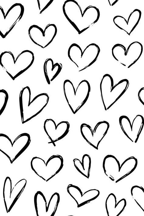 #heart #pattern #decoration #love #valentines #seamless #holiday #decorative #romance #sketch Neutral Valentines Day Wallpaper, Heart <3, Background Love Hearts, Heart Clipart Black And White, Romance Sketch, Heart Patterns Printable, Heart Widget, Pictures Of Hearts, Groovy Quote