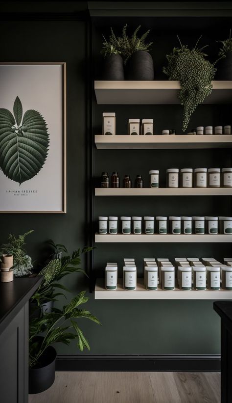 Magasin d'herboristerie Herbal Shop, Apothecary Decor, Herb Shop, Herbal Apothecary, Shop Aesthetic, Nature Instagram, Spa Room, Plant Aesthetic, Oil Shop