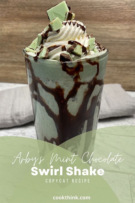 Ultimate Arby's Mint Chocolate Swirl Shake: Copycat Recipe - CookThink Best Chocolate Shake Recipe, Chocolate Shake Recipe, Boozy Shakes, Andes Mint Chocolate, Mint Shake, Mint Desserts, Milkshake Flavours, Thor Comic, St Patricks Day Food