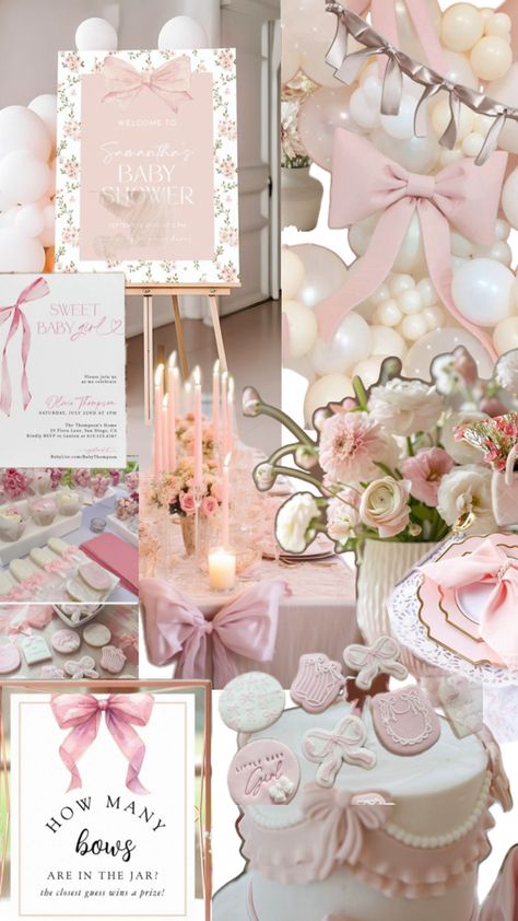 Pink baby shower Loveshackfancy Baby Shower Theme, In Home Baby Shower Setup, Coquette Baby Shower Cake, Vintage Pink Baby Shower Ideas, Elegant Baby Girl Shower Ideas, Vintage Girl Baby Shower Ideas, March Theme Baby Shower Ideas, Pale Pink Baby Shower Ideas, Coquette Baby Shower Theme Decor