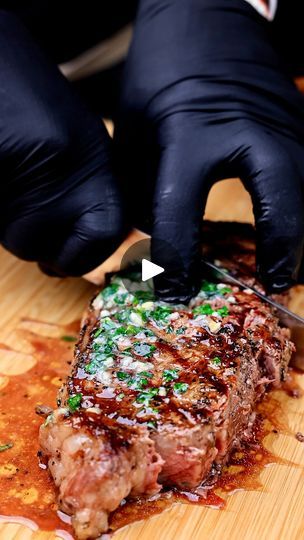 459K views · 50K reactions | New York Strip Steak with garlic compound butter.

COMPOUND BUTTER:
+ 1/2 C unsalted butter
+ 3 cloves garlic, minced
+ 2 TBSP fresh parsley, chopped 
+ Salt to taste

 #nystripsteak #grilling | Ryan Carter 🍻 | ryanmichaelcarter · Original audio Garlic Compound Butter, Butter Compound, New York Strip Steak, New York Strip, Ny Strip Steak, Compound Butter, Strip Steak, Garlic Butter, Fresh Parsley