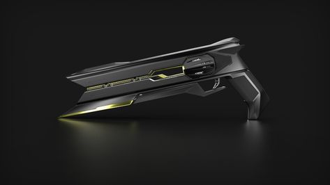 ArtStation - Futuristic Hand cannon, Radomir Zhuravlev Futuristic Weaponsmith, Cyberpunk, Sci Fi, Quick Saves