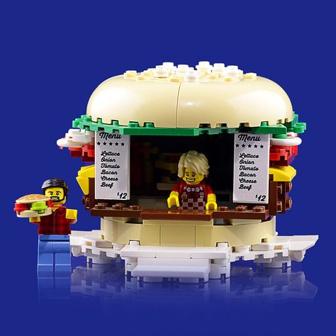 Cafe Stand, Lego Food, Food Stand, Taco Stand, Food Stands, Lego City, Diner, Cool Toys, Lego