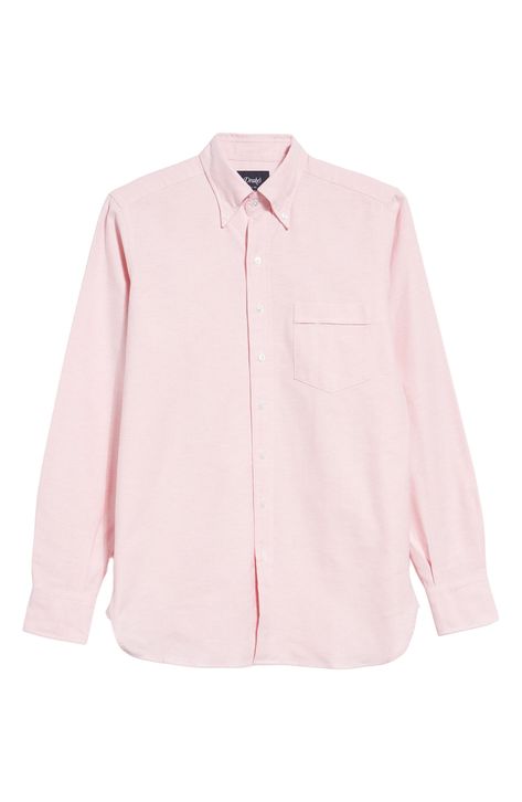 Renowned for craftsmanship and exacting quality, Drake's offers this classic button-down shirt cut from oxford-weave cotton in a solid hue. 31 1/2" length; 44" chest Front button closure Button-down collar Long sleeves with button cuffs Chest patch pocket 100% cotton Machine wash, line dry Made in the UK Men's Designer Clothing Pink Button Down, Pink Button Up, Mini Outfits, Pink Shirt Men, Terrifier 2, 20th Bday, Button Shirts Men, Shirt Outfit Men, Mini Outfit