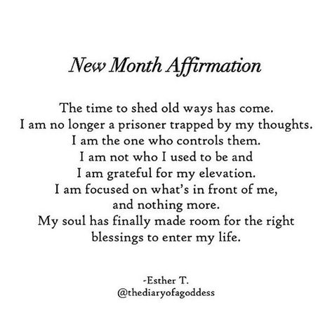 Room for Right blessings New Month Quotes, Highest Good, Gratitude Affirmations, I Am Worthy, Morning Affirmations, Self Love Affirmations, Positive Self Affirmations, Love Affirmations, New Month