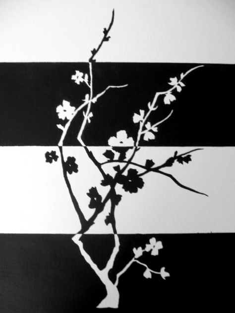 I like this artwork because it shows contrast through the use contradiction of the white and black colors. by michellelynn89 Contrast Drawing Ideas, Principles Of Design Contrast, Negative Space Graphic Design, Contrast Drawing, Negative Space Art, Contrast Art, Black And White Contrast, Tinta China, Shadow Art